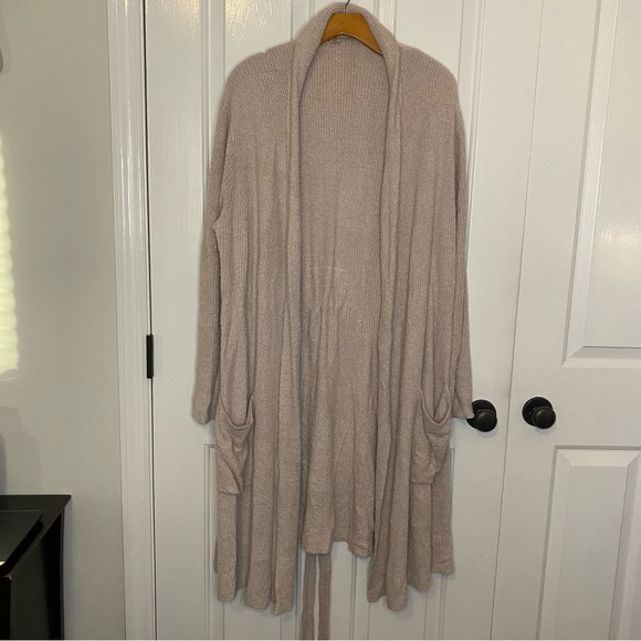 Barefoot Dreams Pink Blush Cozy Chic Lite Knit Soft Robe with Tie / Large / XL - Picture 2 of 8